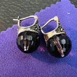 Smokey quartz vintage Earrings